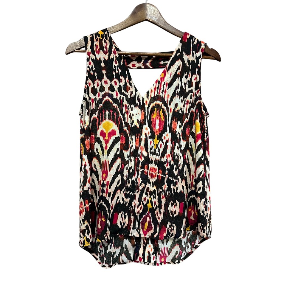 ANA A NEW APPROACH Womens‎ Abstract Print Sleeveless V-Neck Cutout Back Size S